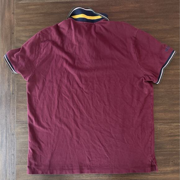 Polo Ralph Lauren Shirt Mens XL Custom Slim Fit Mesh Short Sleeve Burgundy Red - Picture 7 of 8